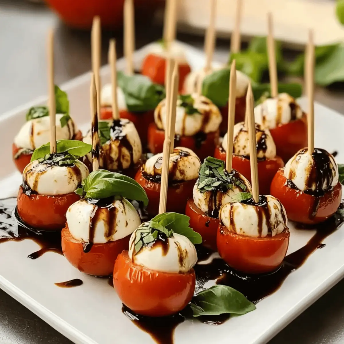 Caprese Skewers with Balsamic Glaze