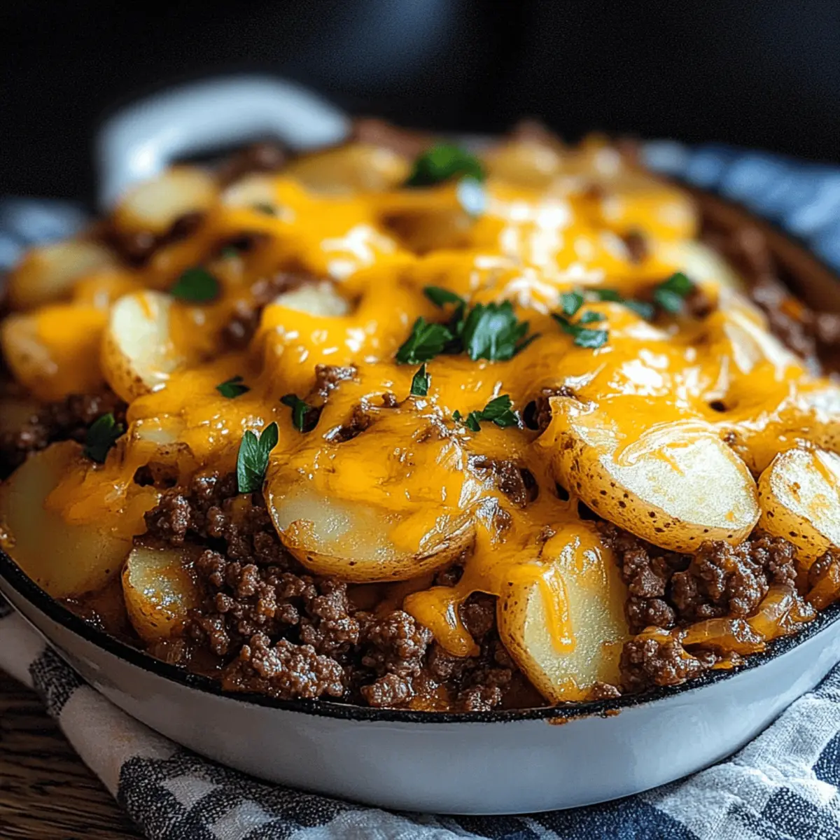 Cheesy Ground Beef & Potato Casserole