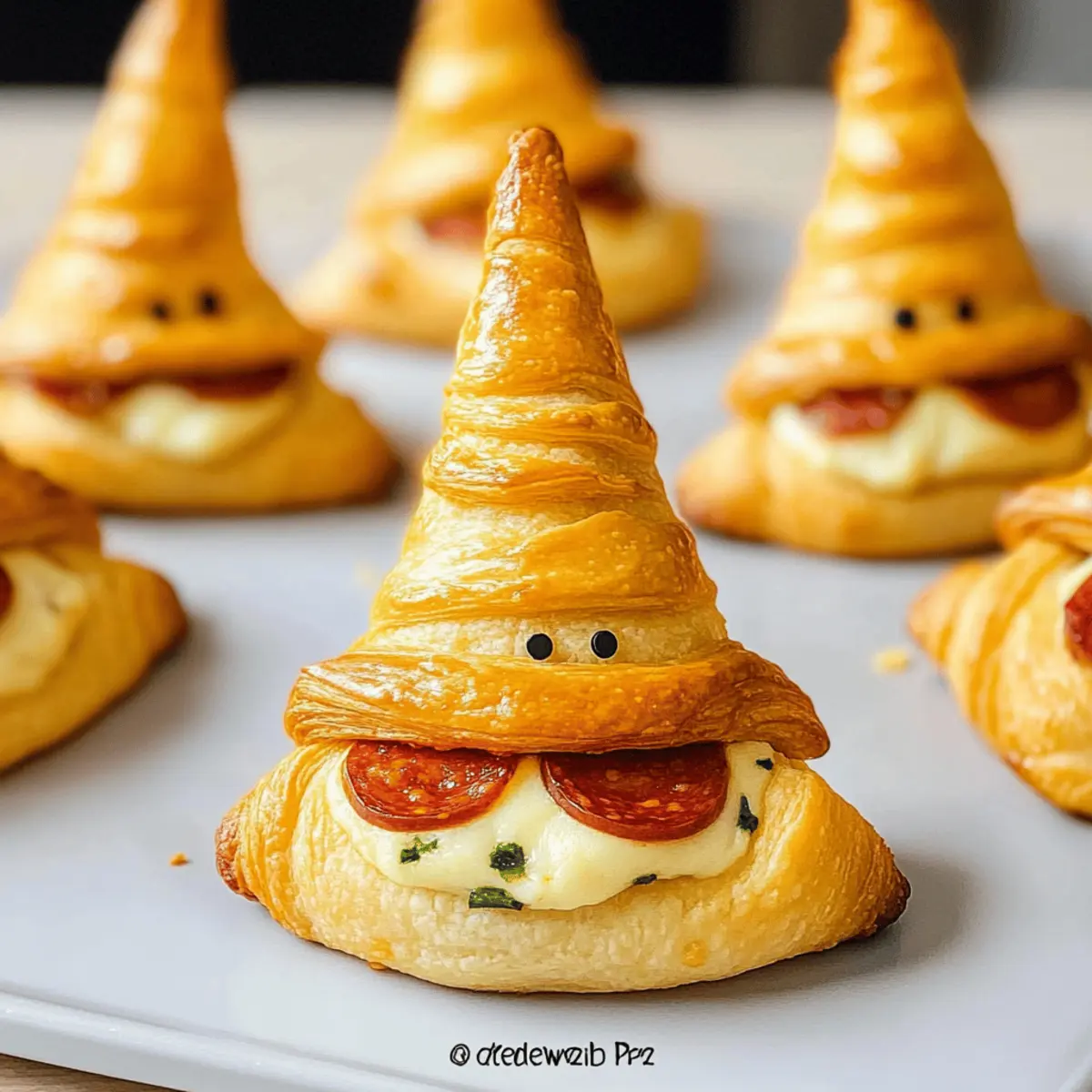 Cheesy Witch Hat Crescents