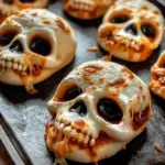Easy Cheesy Halloween Pizza Skulls