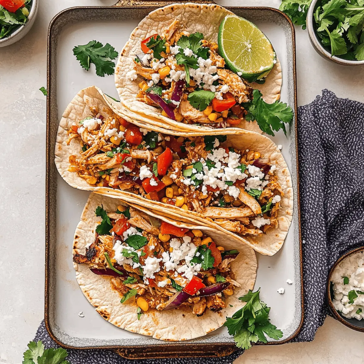 Elote Tacos with Chipotle Chicken & Veggies