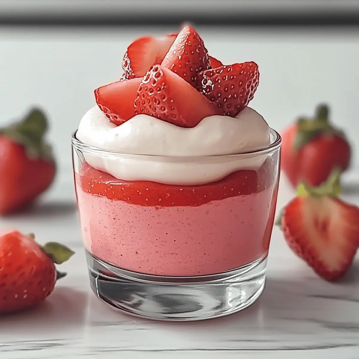 Fluffy Strawberry Mousse