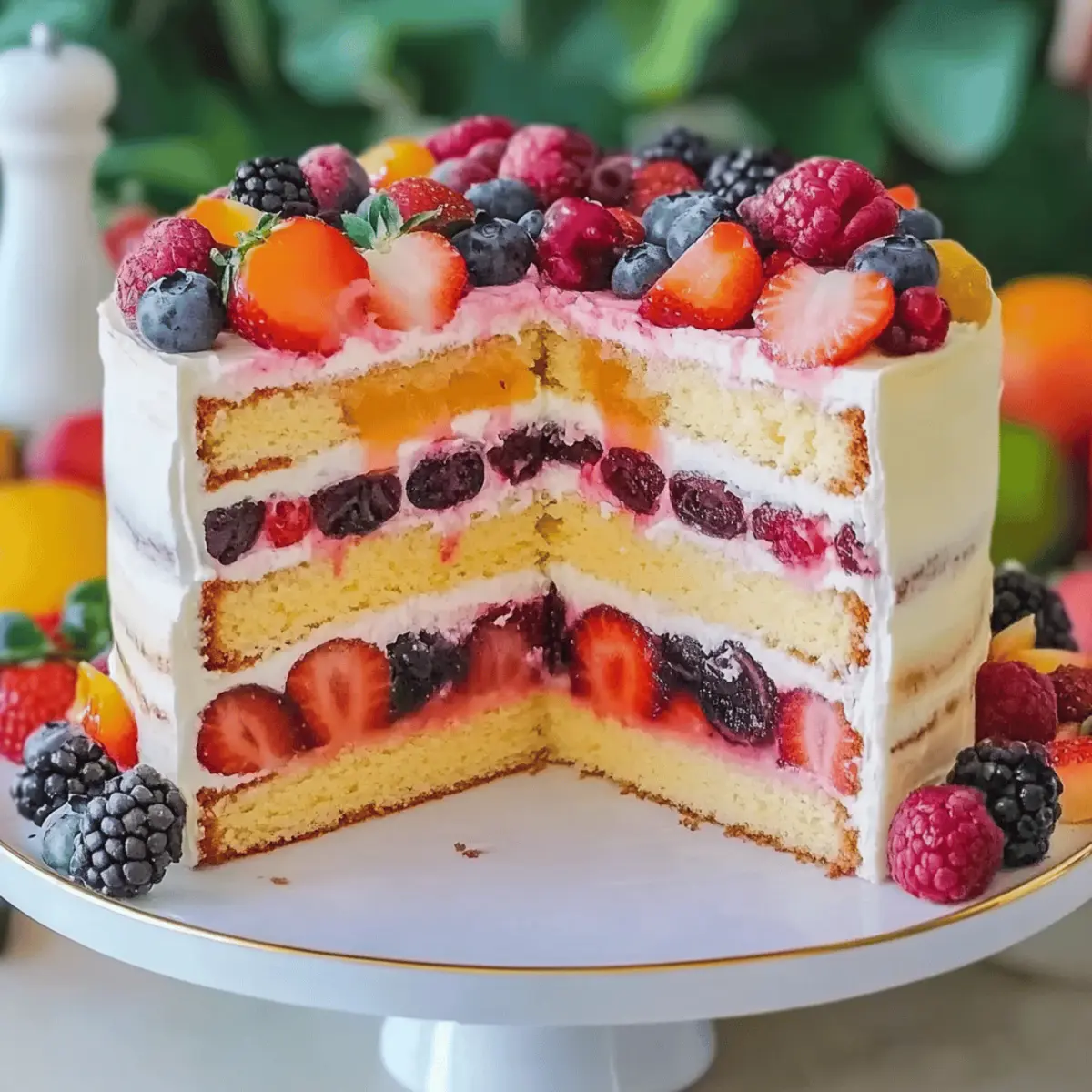Fruity Sangria Soaked Cake Dessert