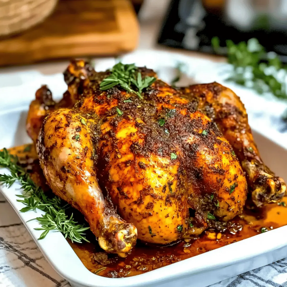 Garlic Herb Butter Roasted Chicken