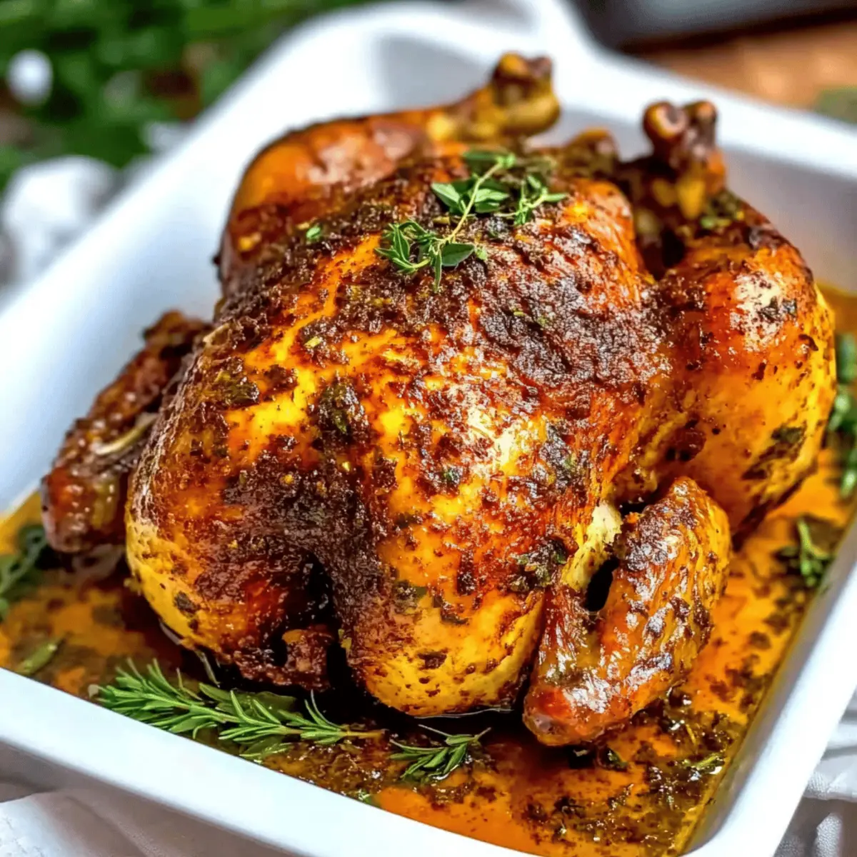 Garlic Herb Butter Roasted Chicken