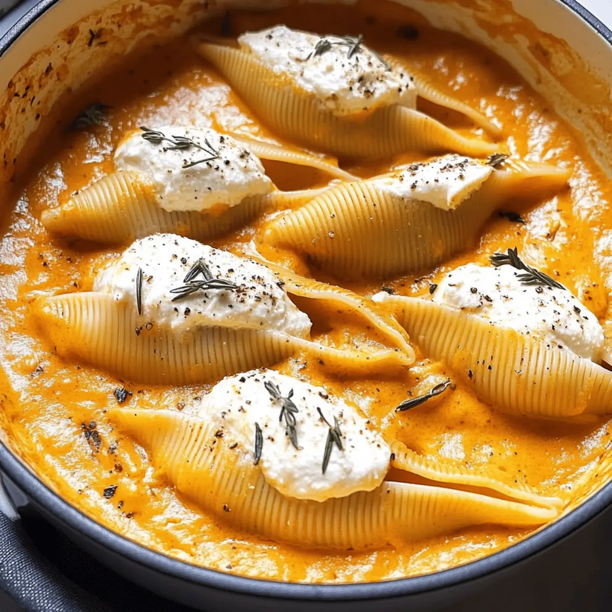 Irresistible Stuffed Shells With Pumpkin Cream Sauce