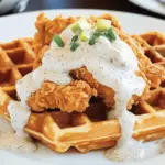 Oven-Fried Chicken with Waffles & White Gravy