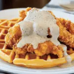 Oven-Fried Chicken with Waffles & White Gravy