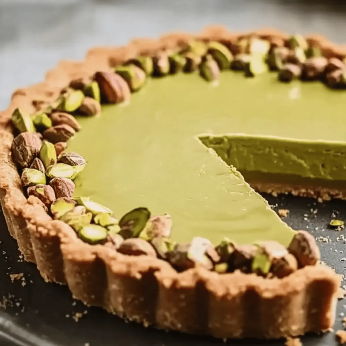 Pistachio Tart with Creamy Pistachio Paste