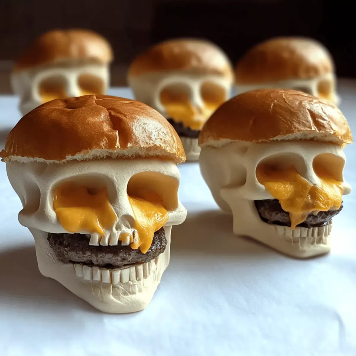 Spooky Cheeseburger Skull