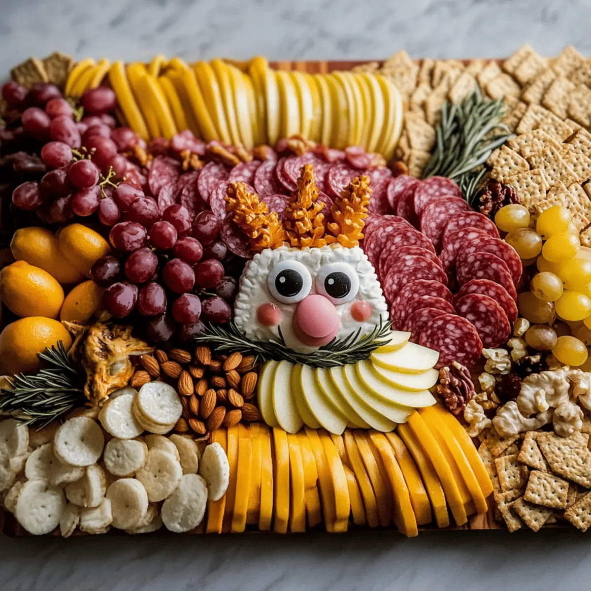 Thanksgiving Turkey Charcuterie Board