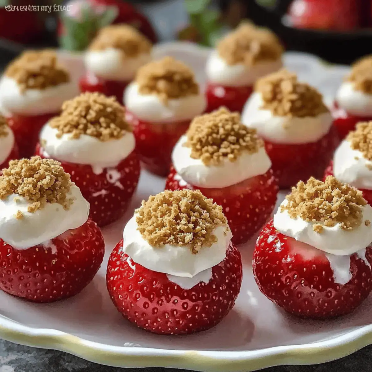 cheesecake deviled strawberries