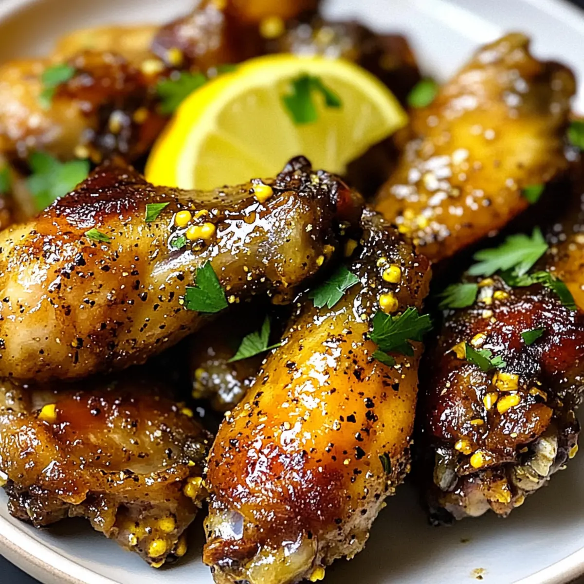 Lemon Pepper Wings With Honey Glaze