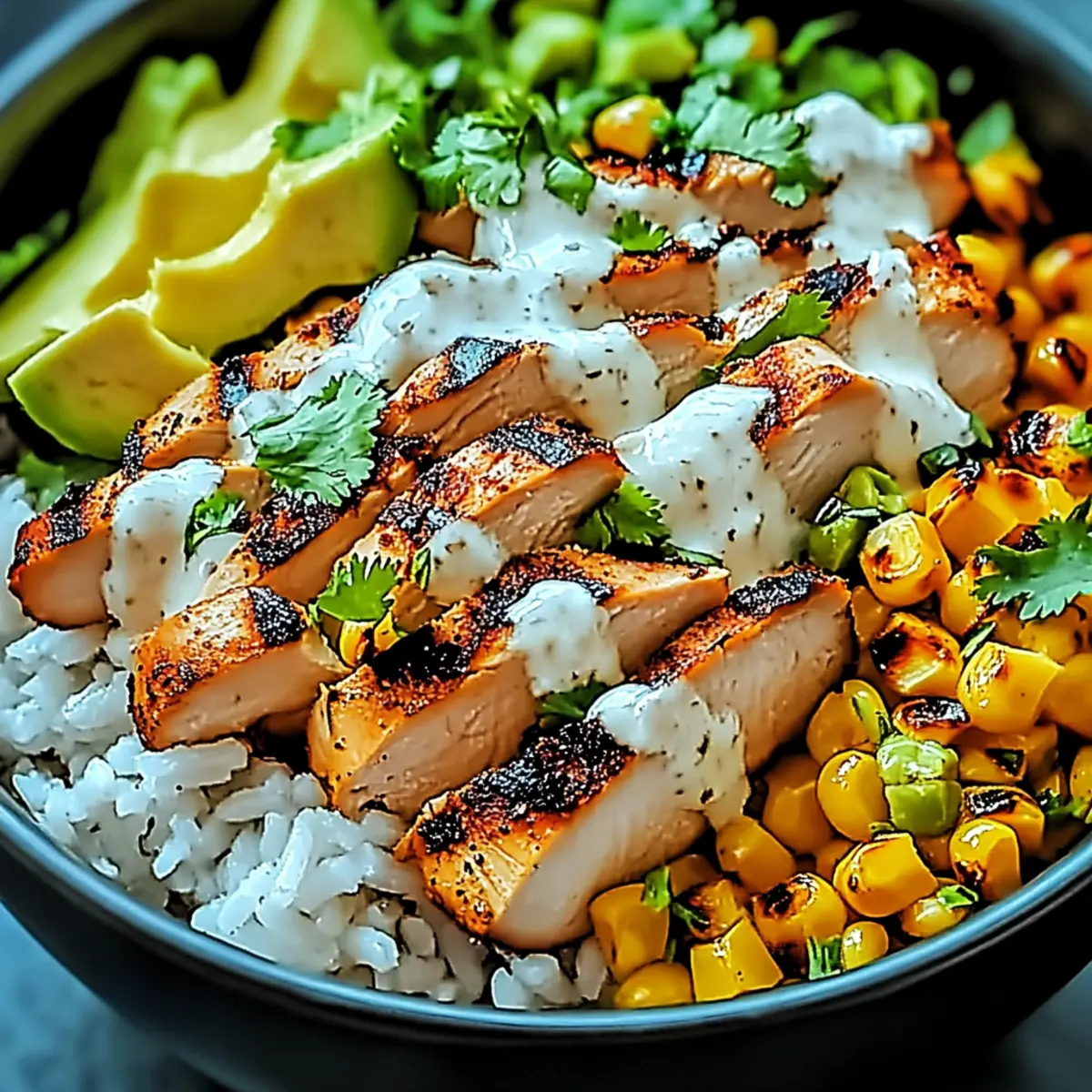 Street Corn Chicken Rice Bowl