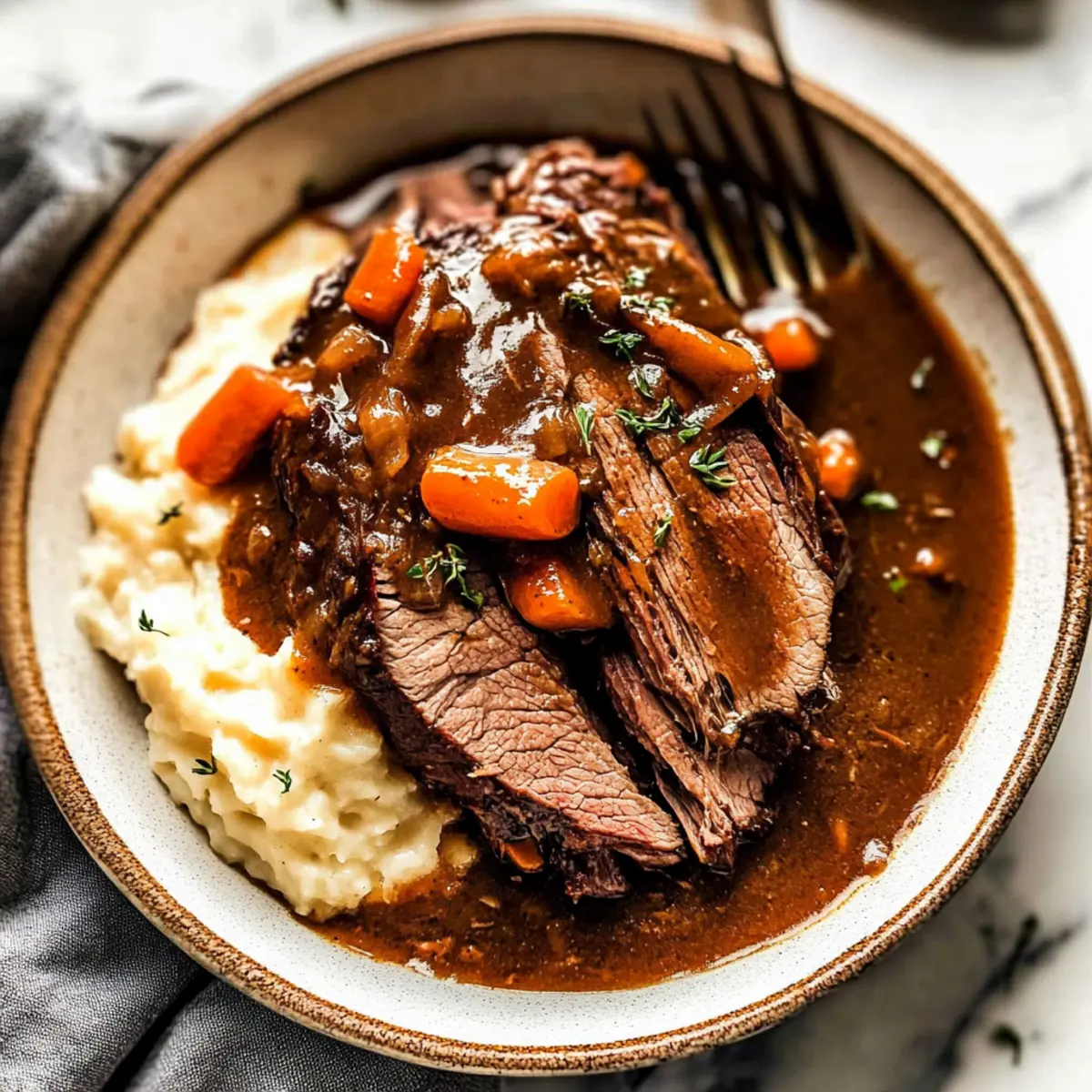 Christmas Roast Beef with Red Wine Gravy