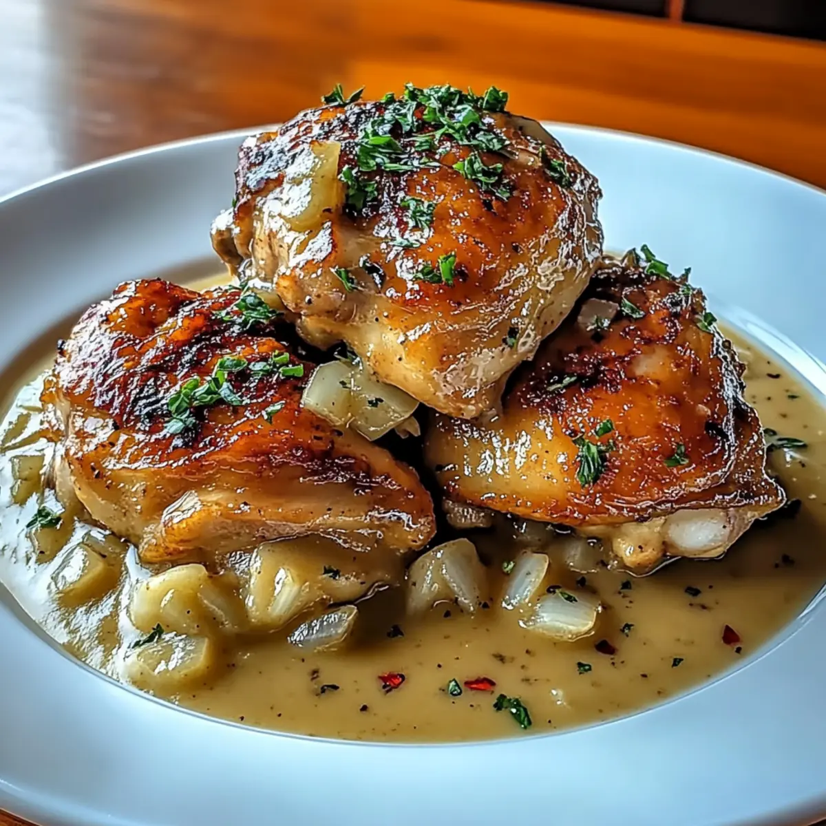 Smothered Chicken Thighs in Gravy