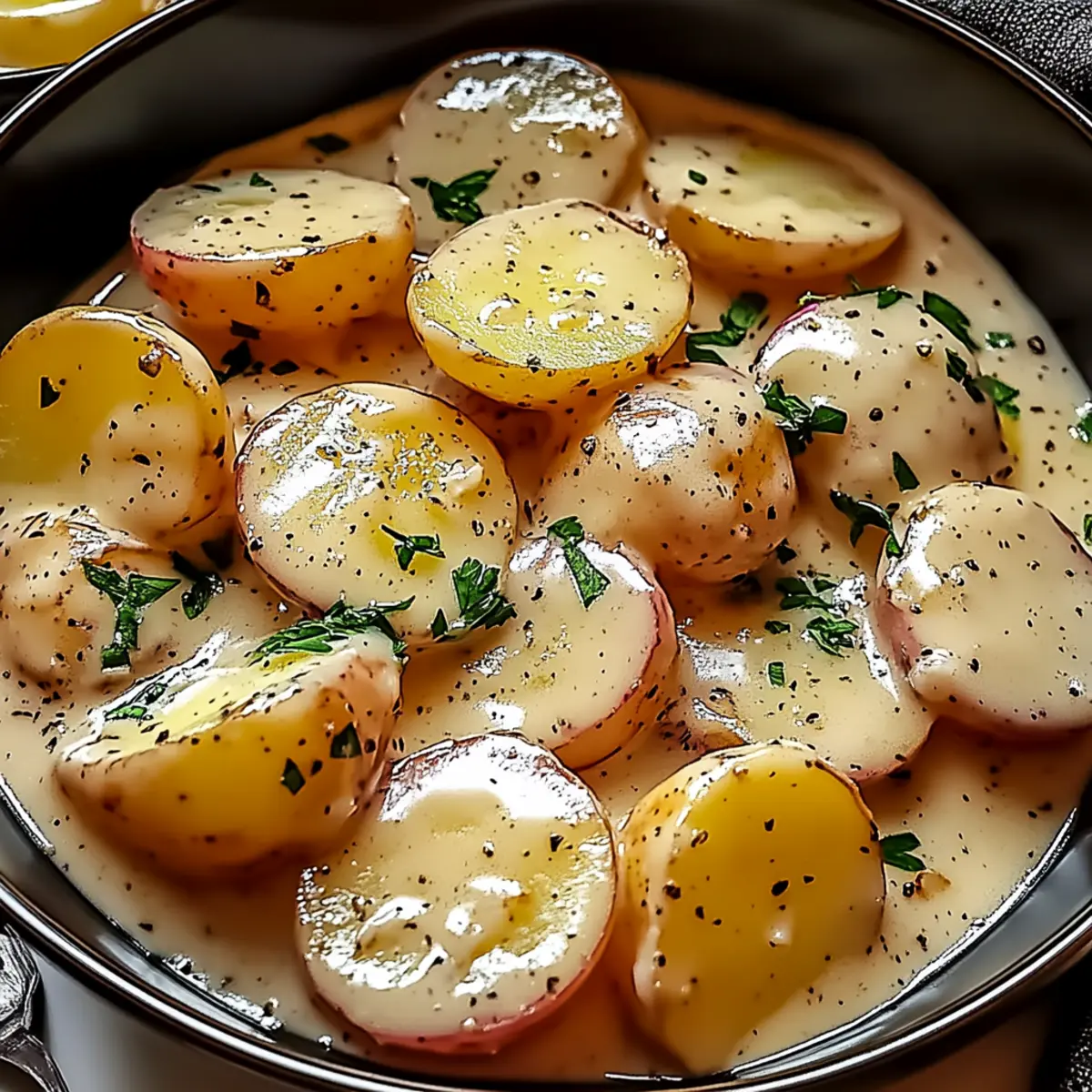 Creamy Garlic Sauce Potatoes Recipe