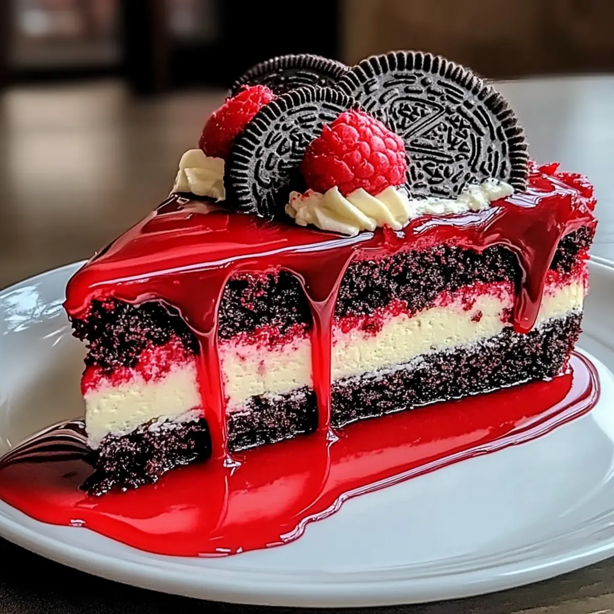 Oreo Red Velvet Cheesecake Drip Cake