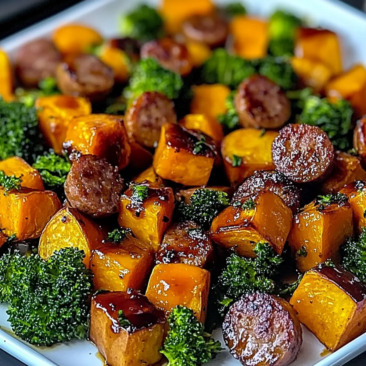 Easy Honey Garlic Sheet Pan Sausage & Veggies