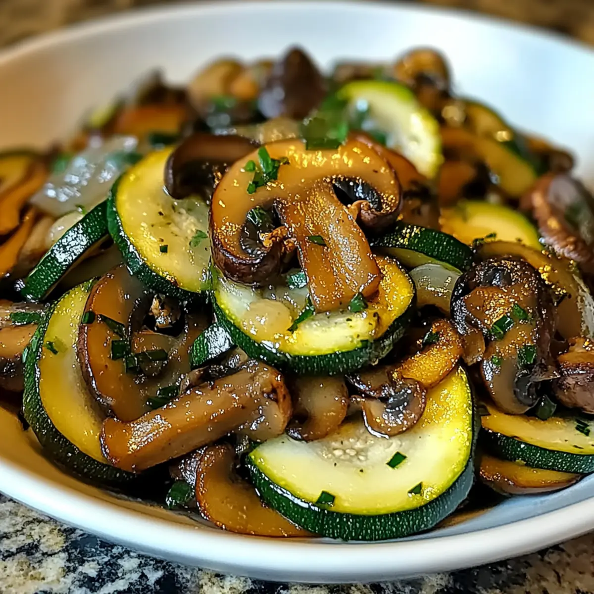 Tasty Sautéed Zucchini, Mushrooms & Onions Side Dish