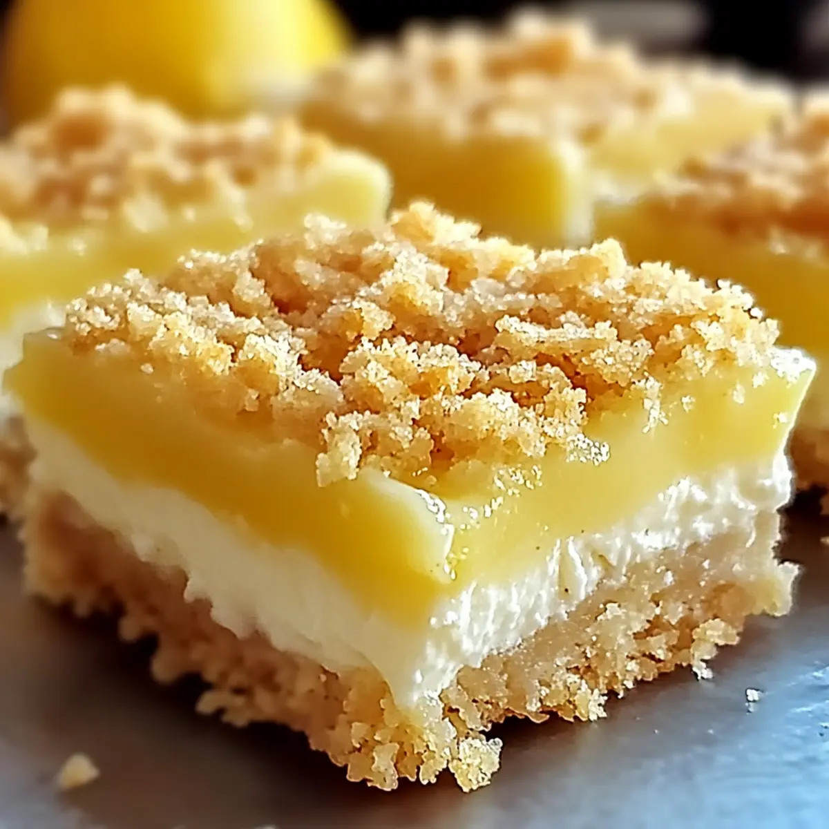 Lemon Cheesecake Crumb Bars