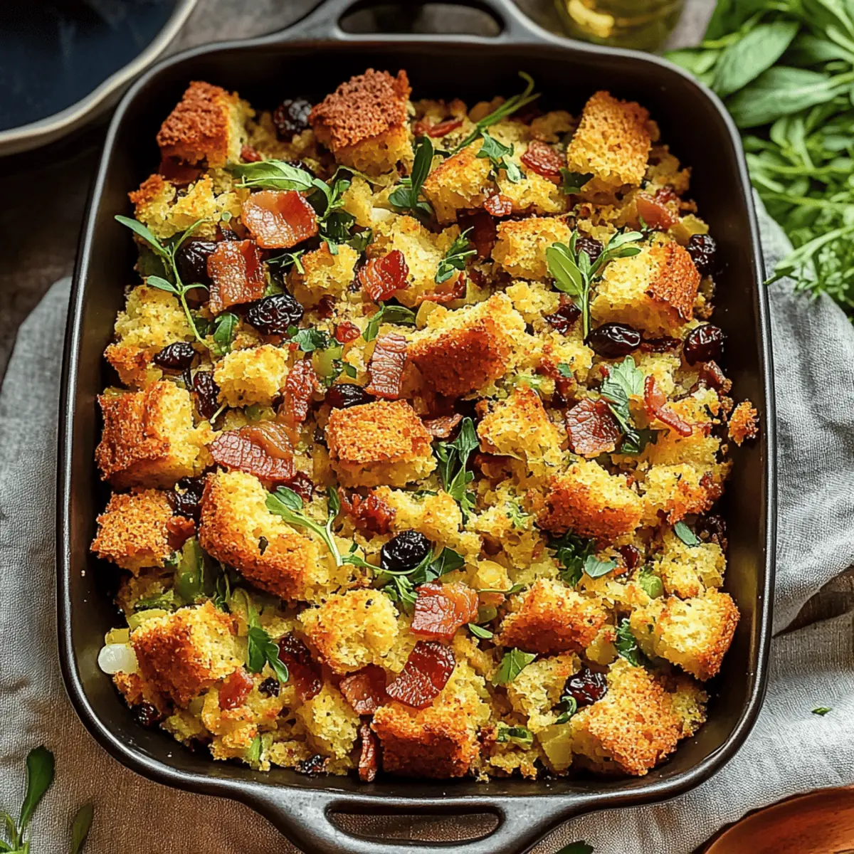 Bacon Cornbread Stuffing