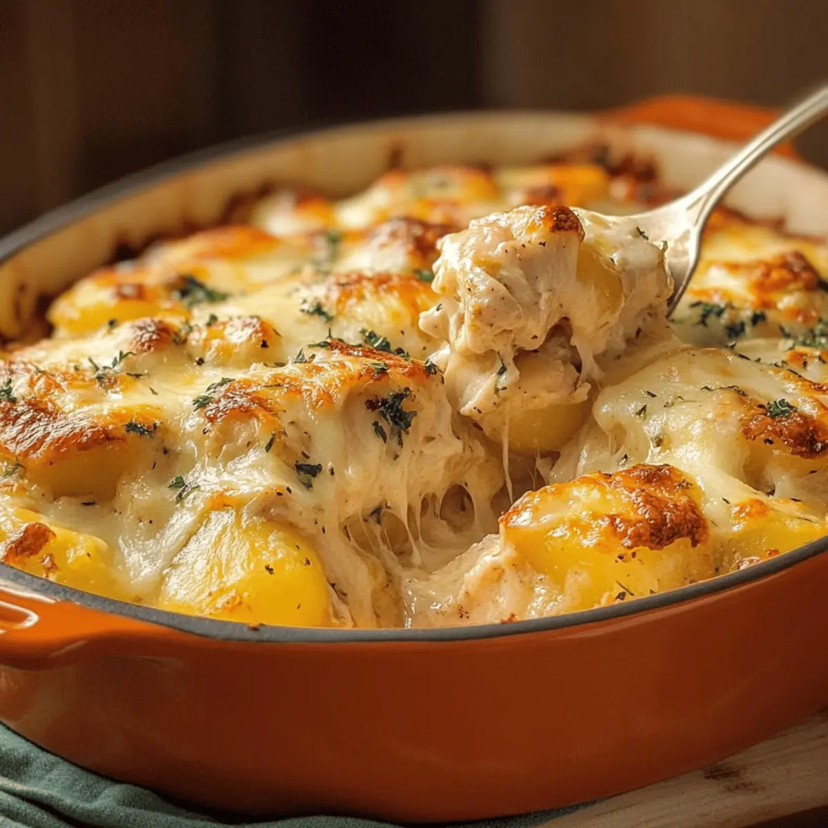 Cheesy Chicken and Potato Bake