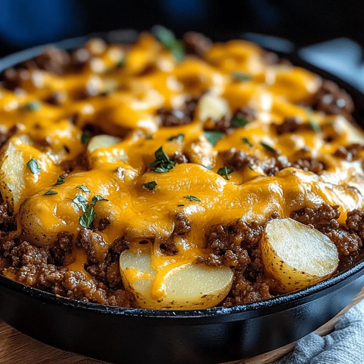 Cheesy Ground Beef & Potato Casserole