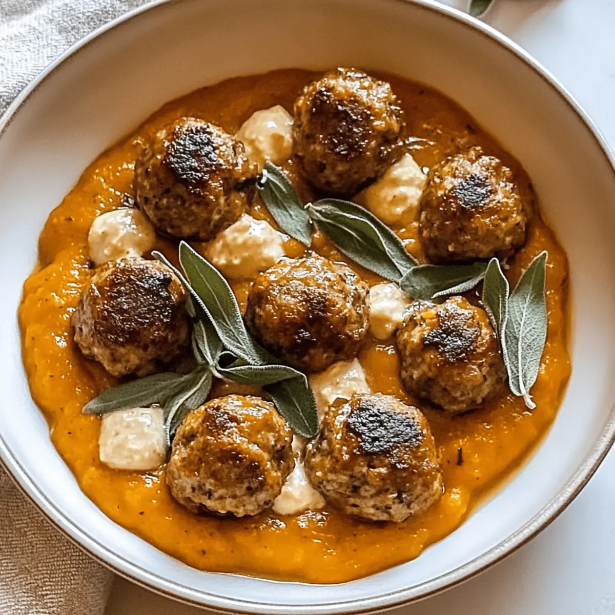 Cozy Pumpkin Sage Meatballs