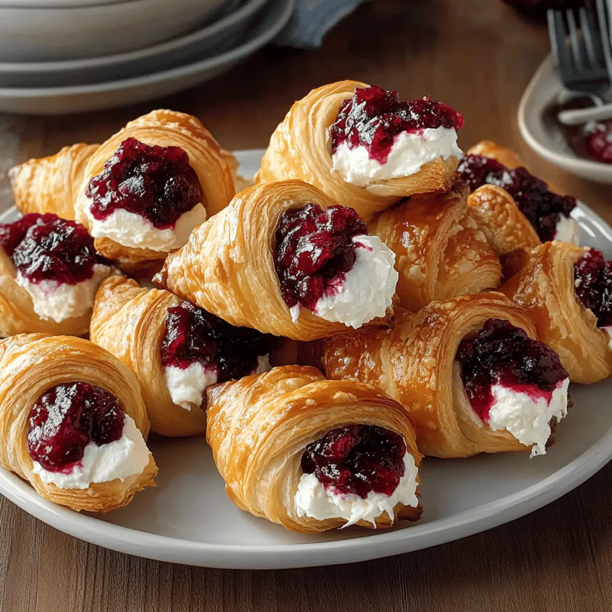 Cranberry Cream Cheese Crescent Bites