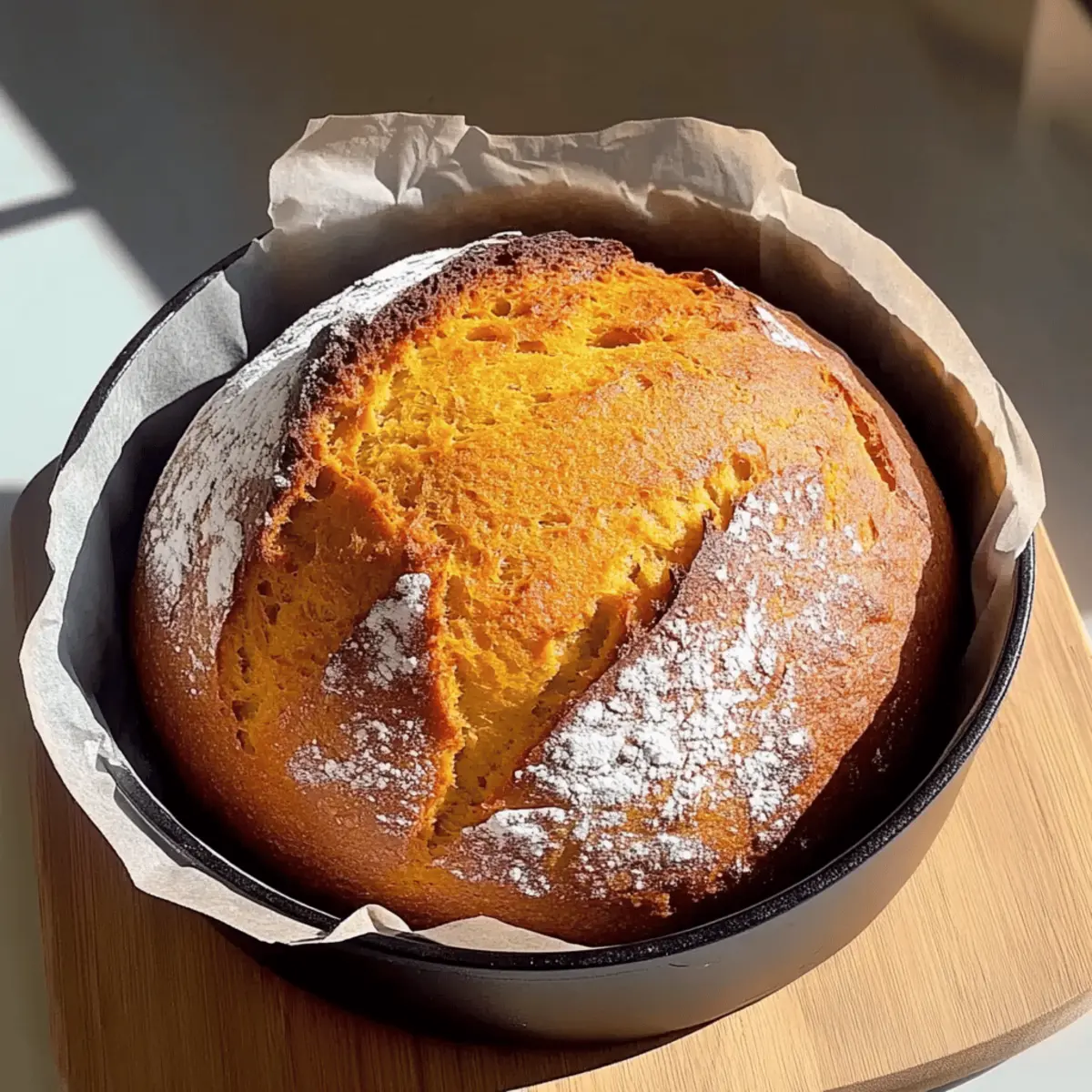 Crispy Dutch Oven Pumpkin Bread