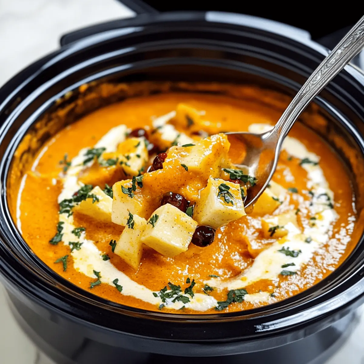 Crockpot Caramelized Butternut Squash and Apples