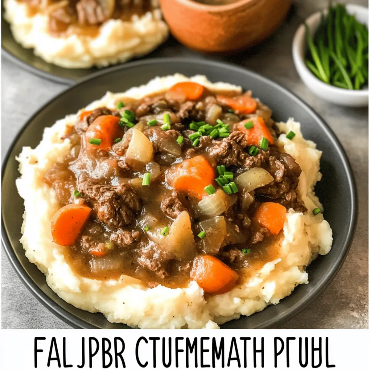 Fall Apple Cider Stew over Mashed Potatoes