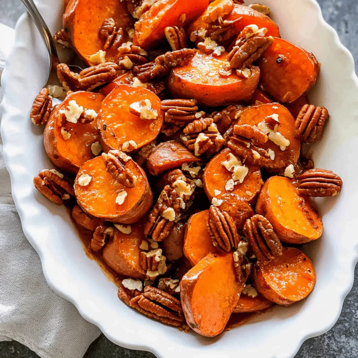 Maple-Pecan Roasted Sweet Potatoes