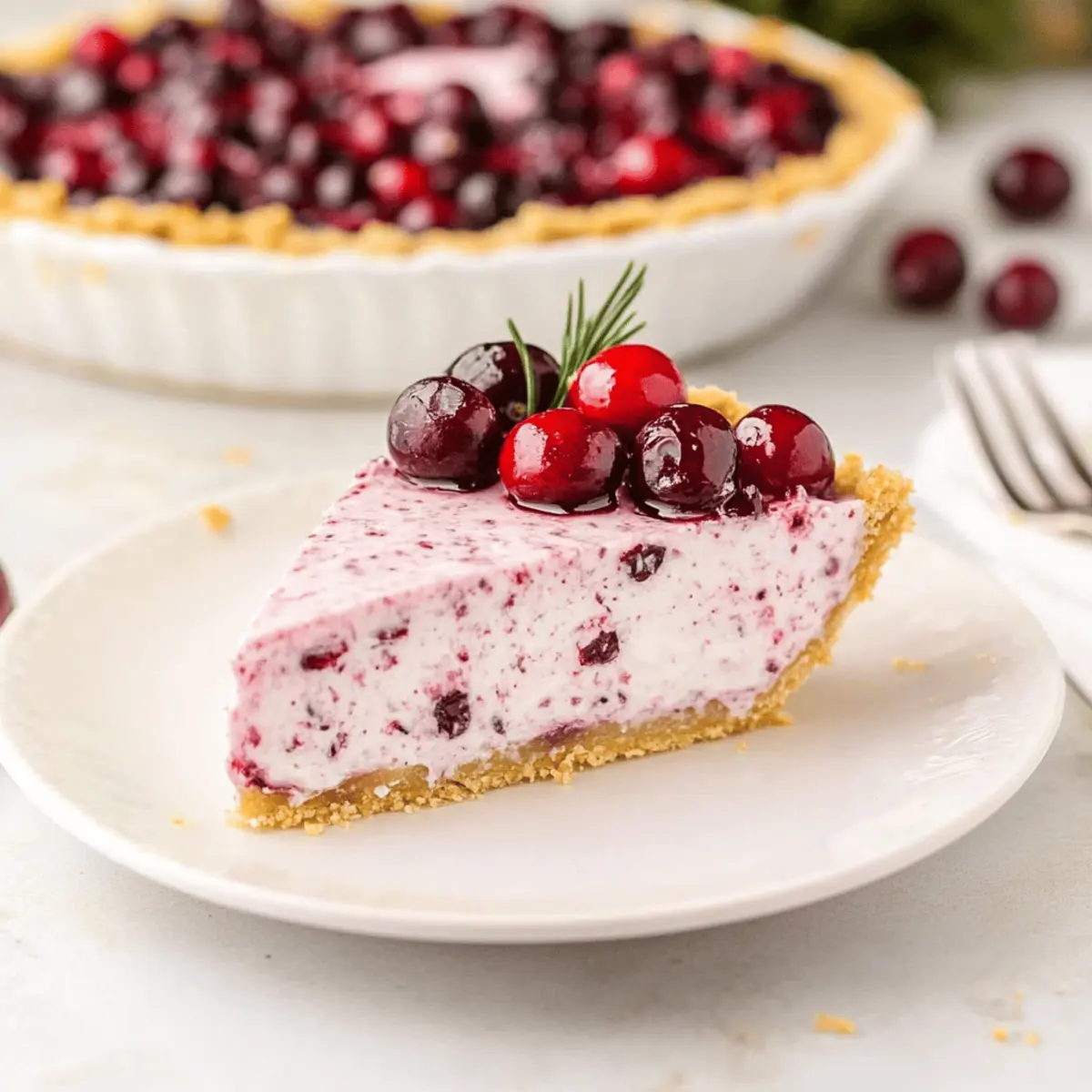 No Bake Cranberry Pie
