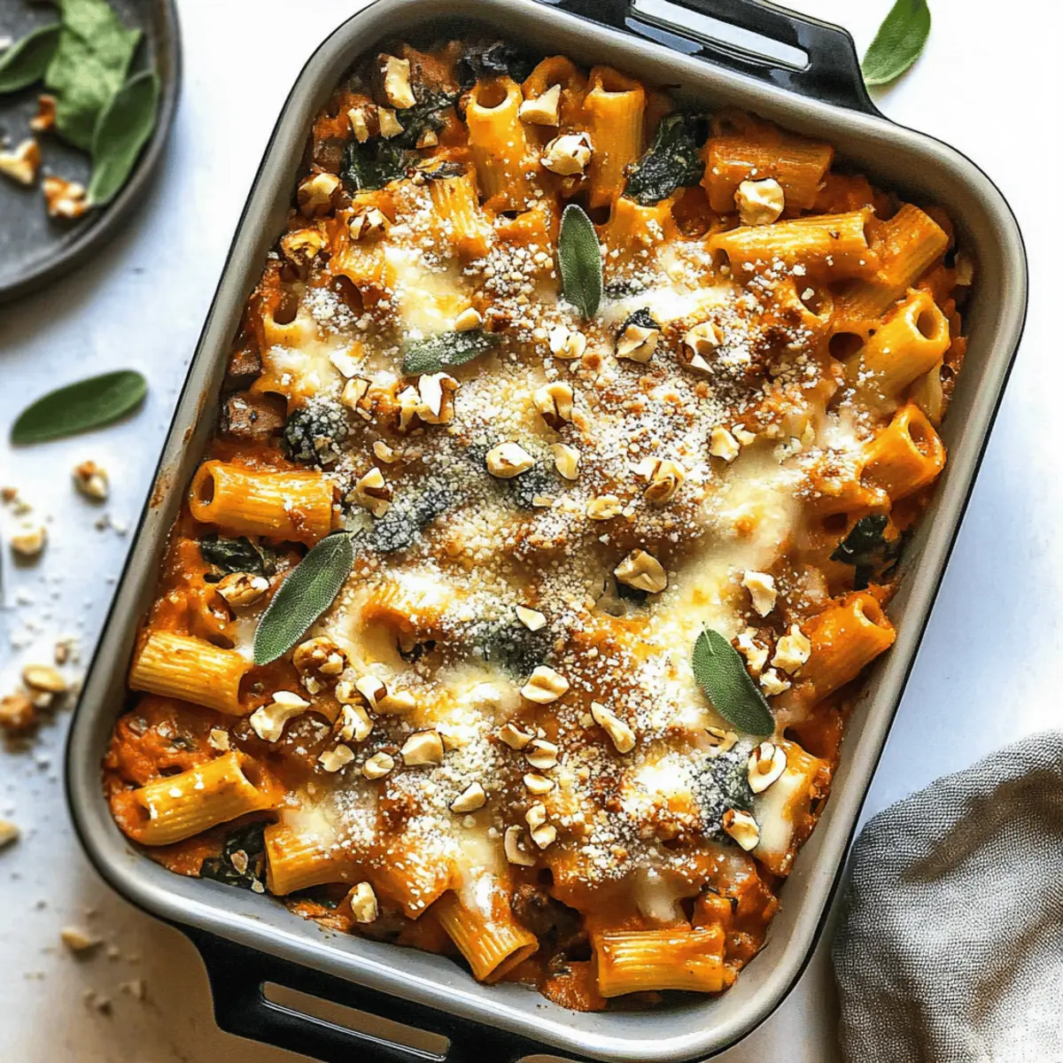 Pasta Bake with Pumpkin Tomato Sauce