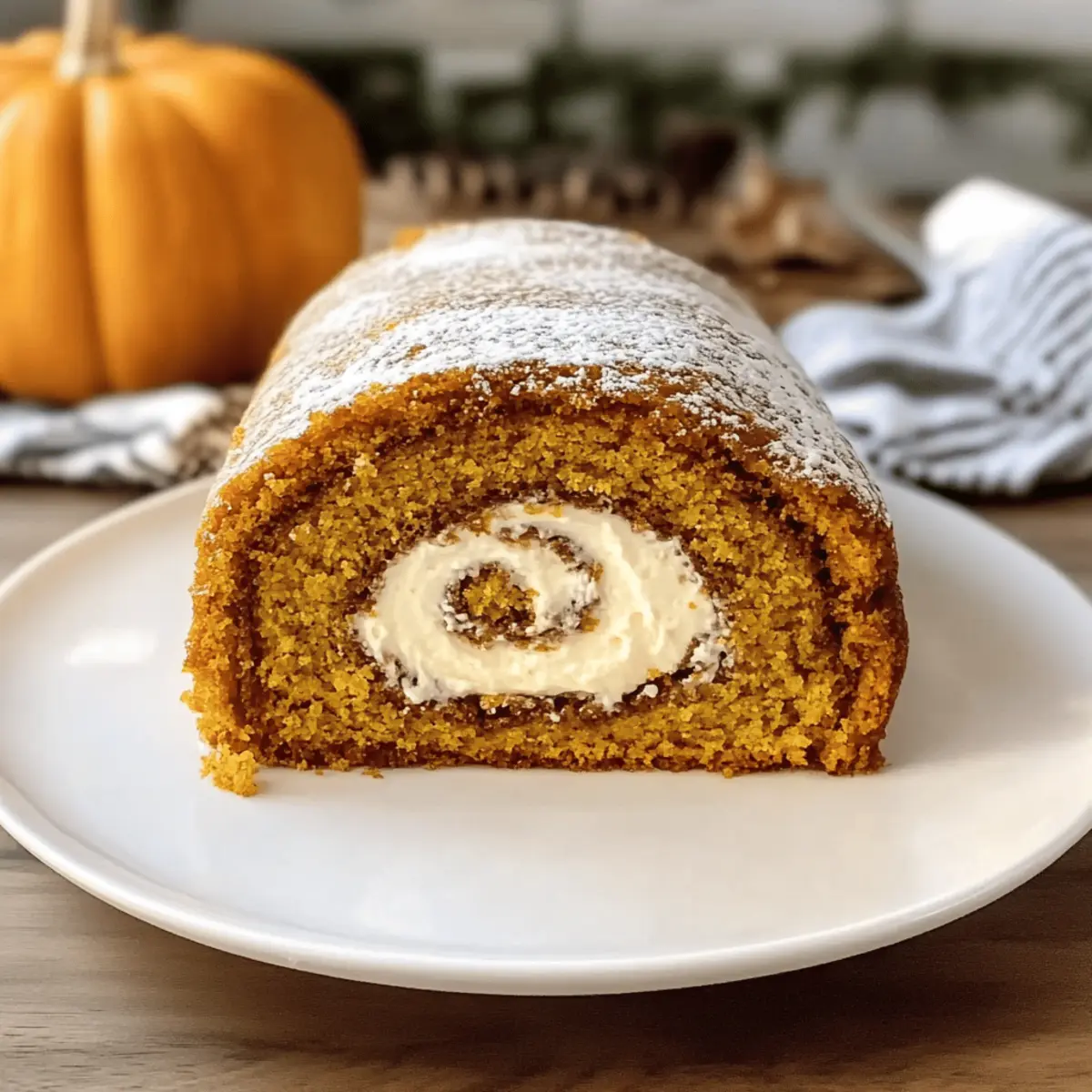 Pumpkin Spice Roll Cake