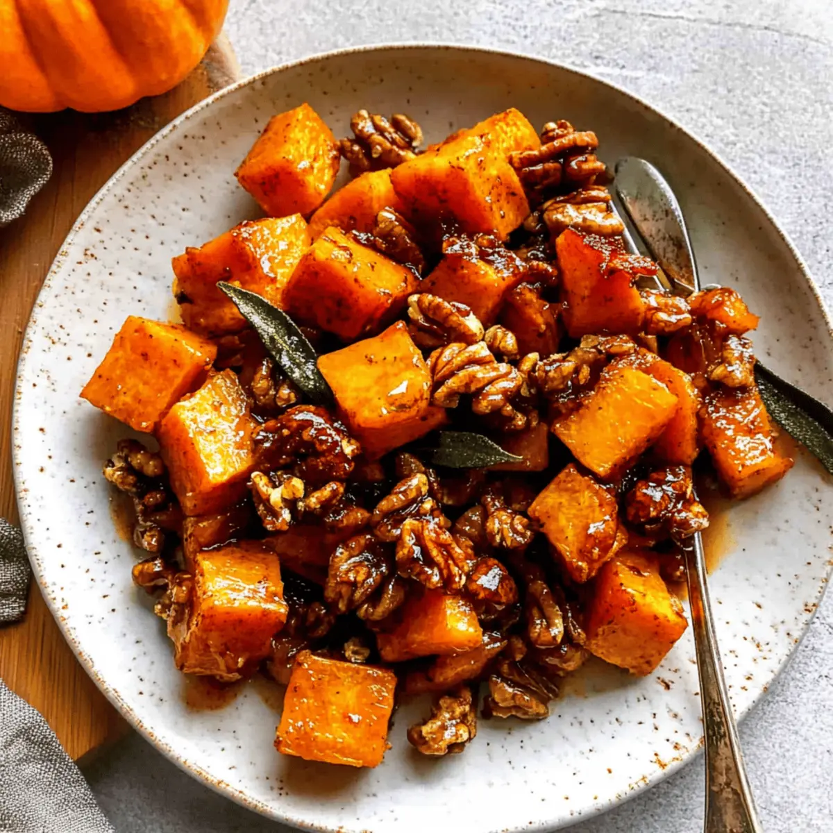 Roasted Butternut Squash with Candied Walnuts