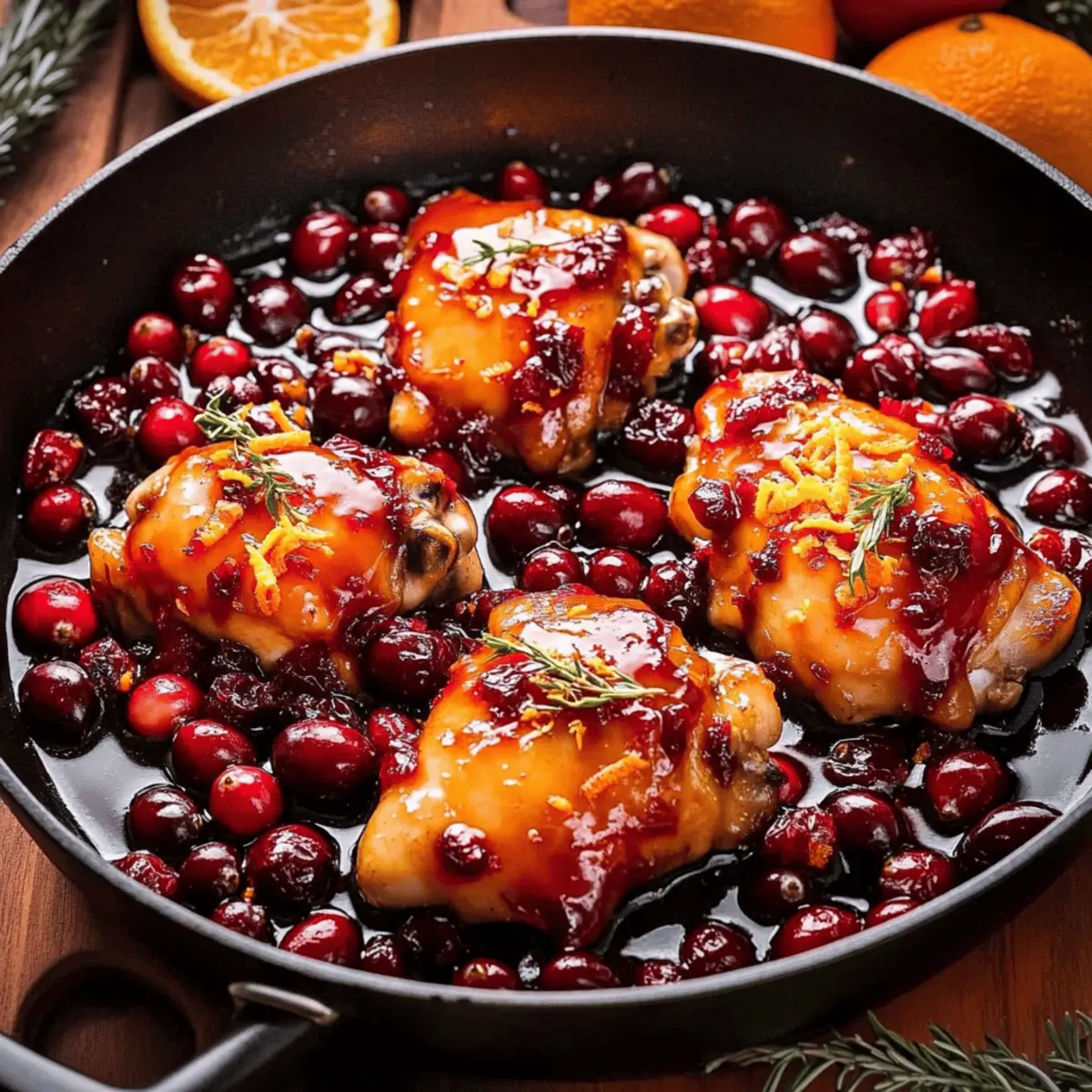 Skillet Cranberry Orange Chicken