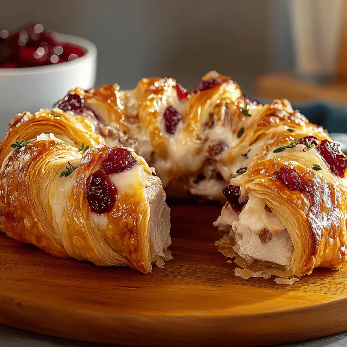 Turkey Cranberry Crescent Ring