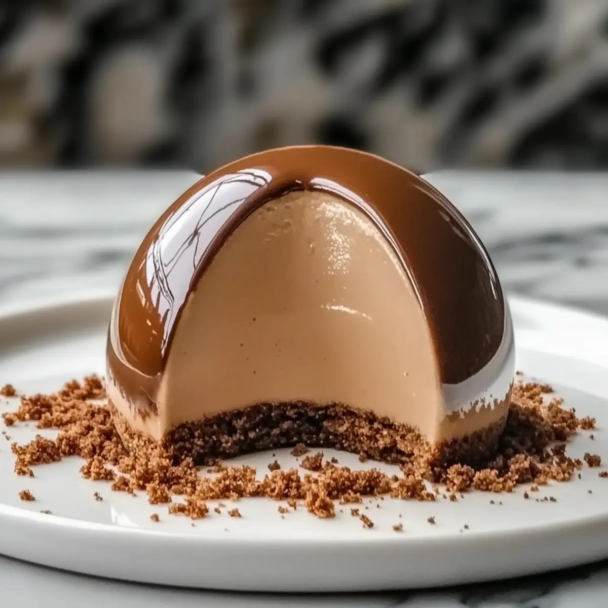 Gingerbread Latte Mousse Domes Dessert