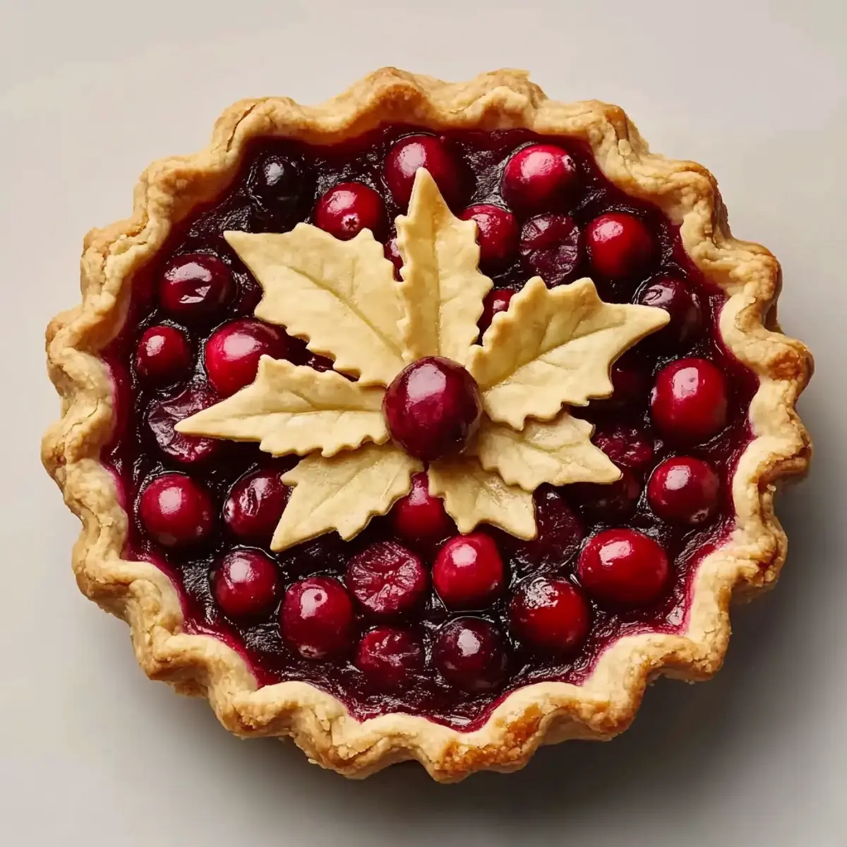 Cranberry Orange Custard Pie
