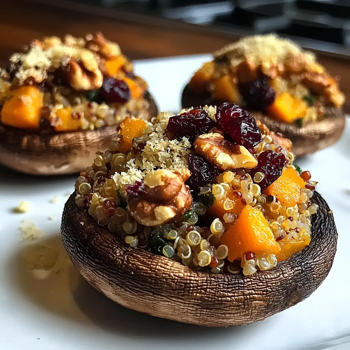 Autumn Harvest Stuffed Portobello Mushrooms