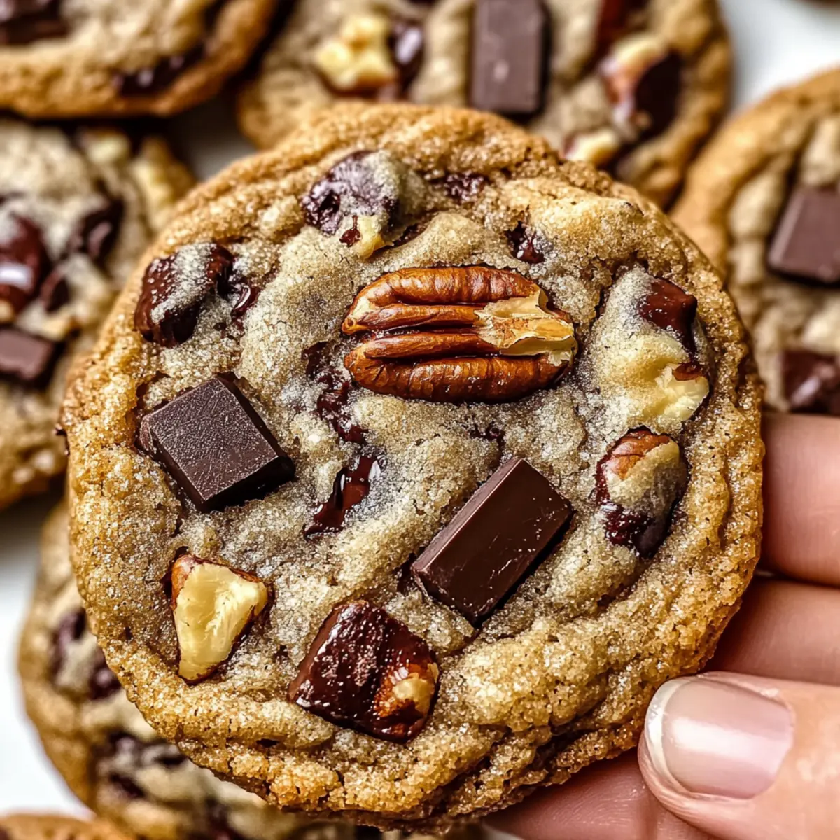 Brown Butter Bourbon Pecan Chocolate Chunk Cookies