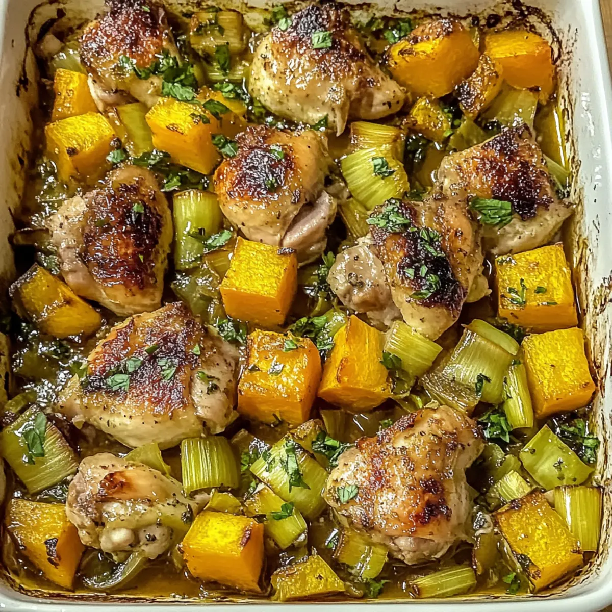 Chicken Leek & Butternut Bake