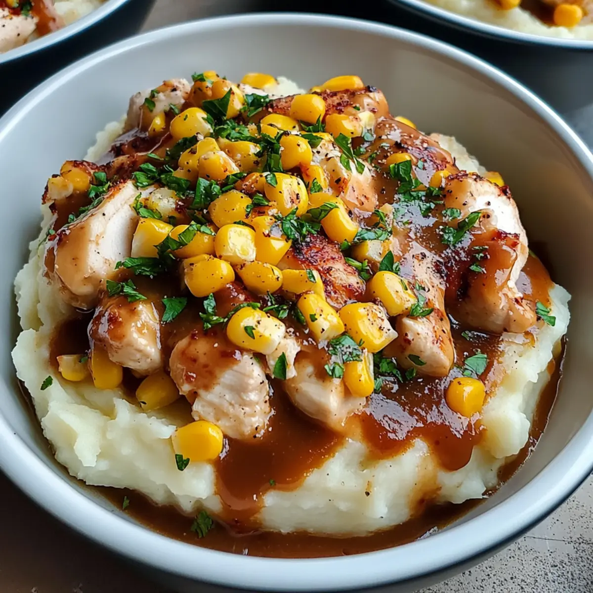Chicken Mashed Potato Bowls