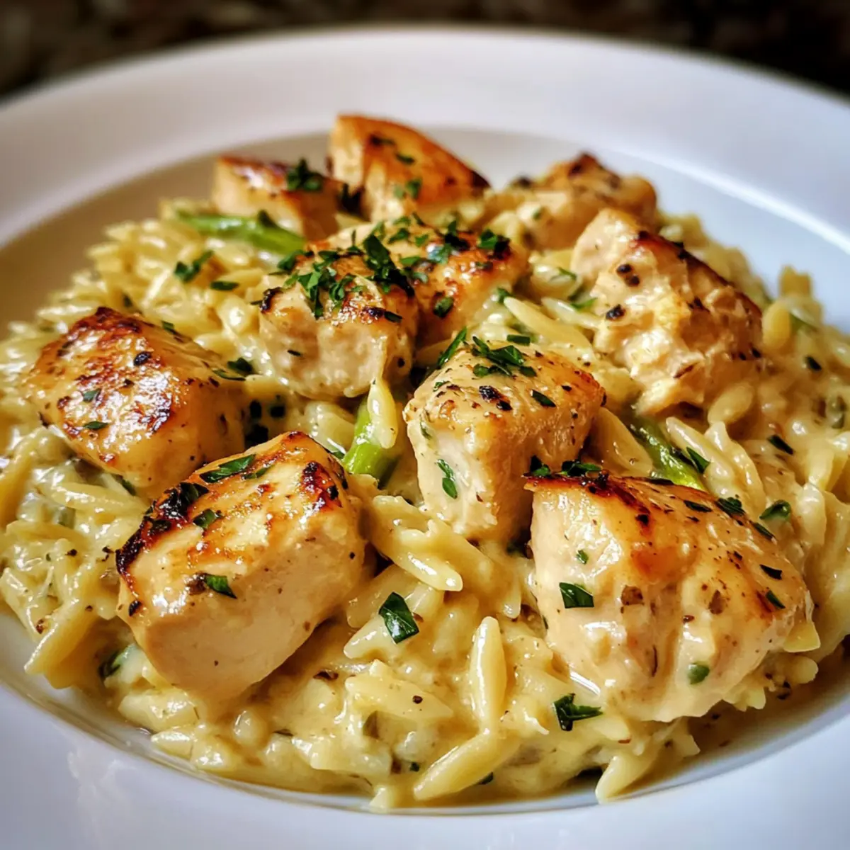 Delightful Creamy Parmesan Chicken and Orzo