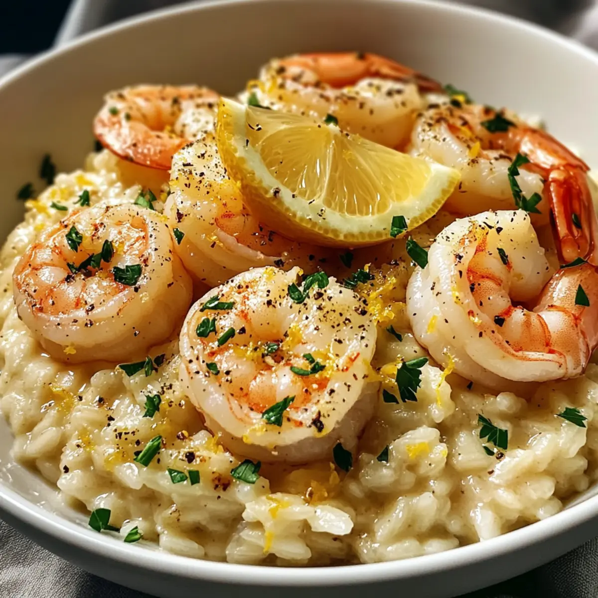 Lemon Garlic Shrimp Risotto