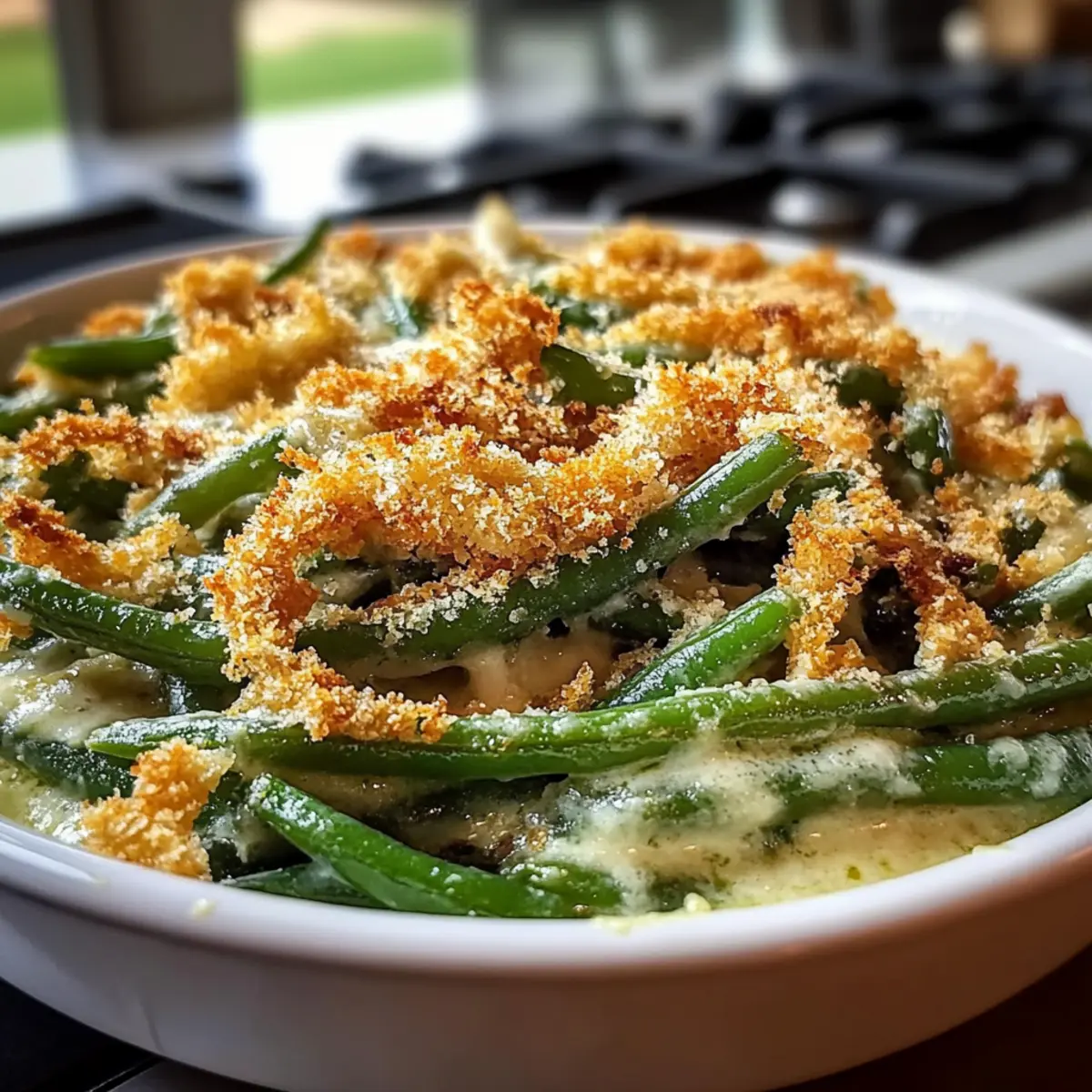 Best Garlic Parmesan Green Bean Casserole