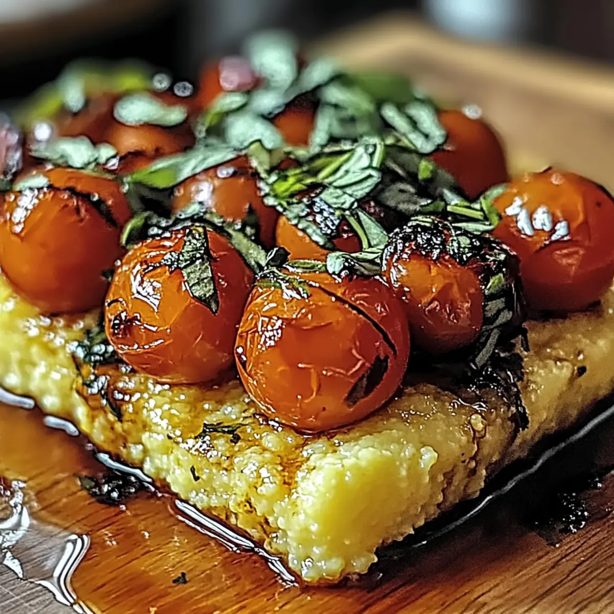 Herbed Polenta & Roasted Tomato Bake
